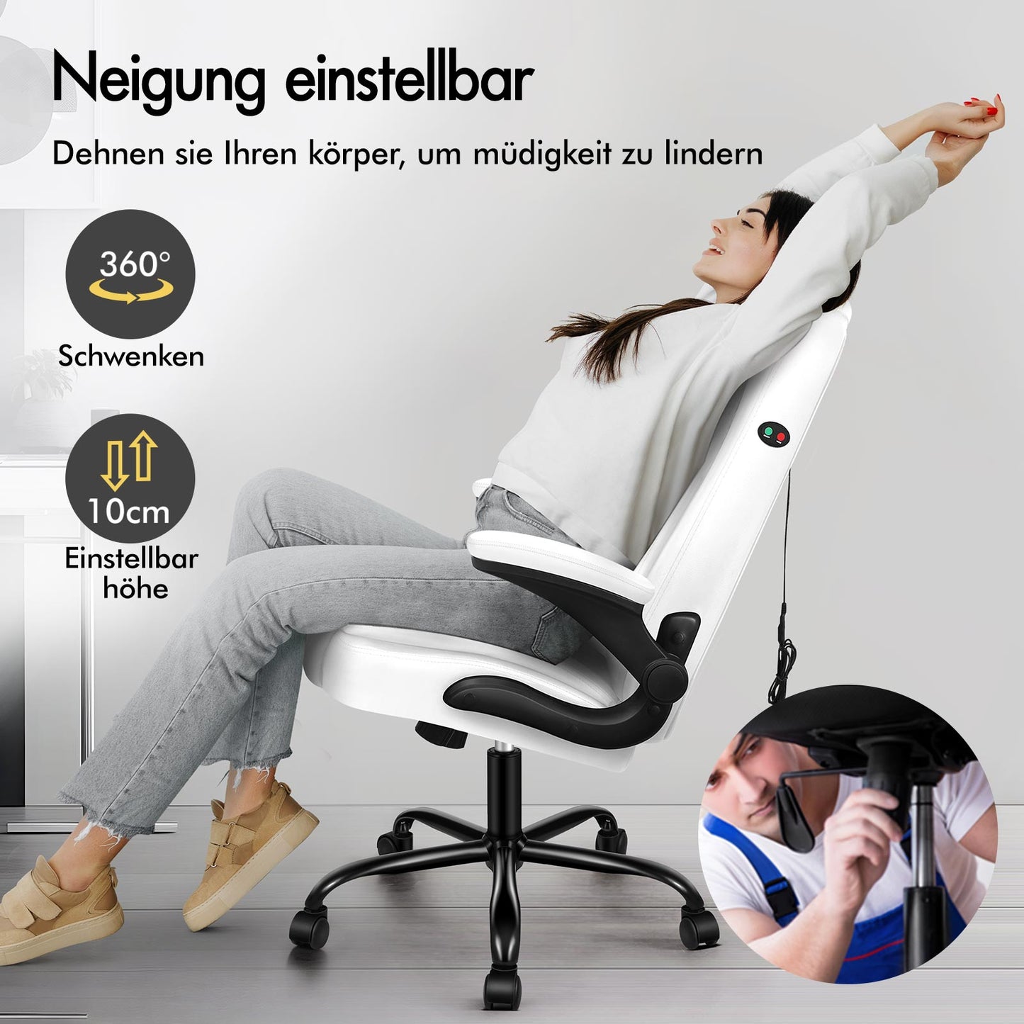 ALFORDSON Massage Bürostuhl Ergonomischer Executive Computer Gaming PU Leder
