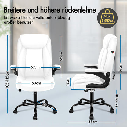 ALFORDSON Massage Bürostuhl Ergonomischer Executive Computer Gaming PU Leder