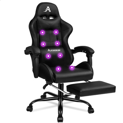 ALFORDSON Gaming Stuhl Büro Massage Computer Racing Sitz PU Leder