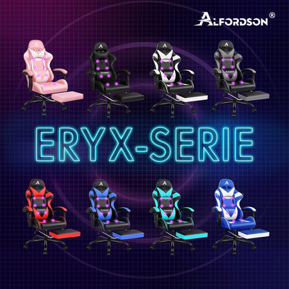 ALFORDSON Gaming Stuhl Büro Massage Computer Racing Sitz PU Leder