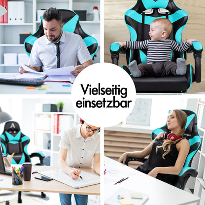ALFORDSON Gaming Stuhl Büro Executive Racing Fußstütze Sitz PU Leder Mehrere