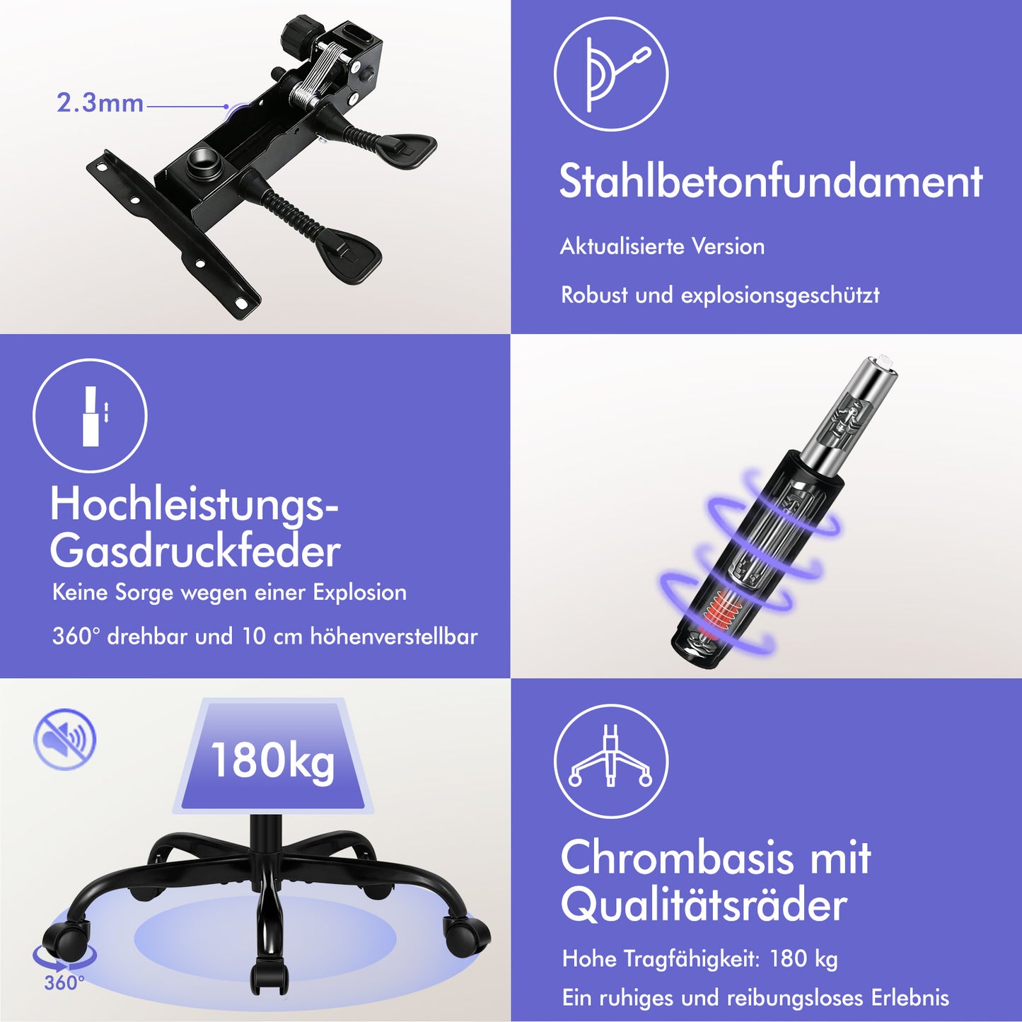ELFORDSON Massage-Bürostuhl mit Fußstütze Samt Grün Executive-Gaming-Sitz