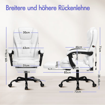 ALFORDSON Massage Bürostuhl mit Fußstütze Executive Gaming Sitz