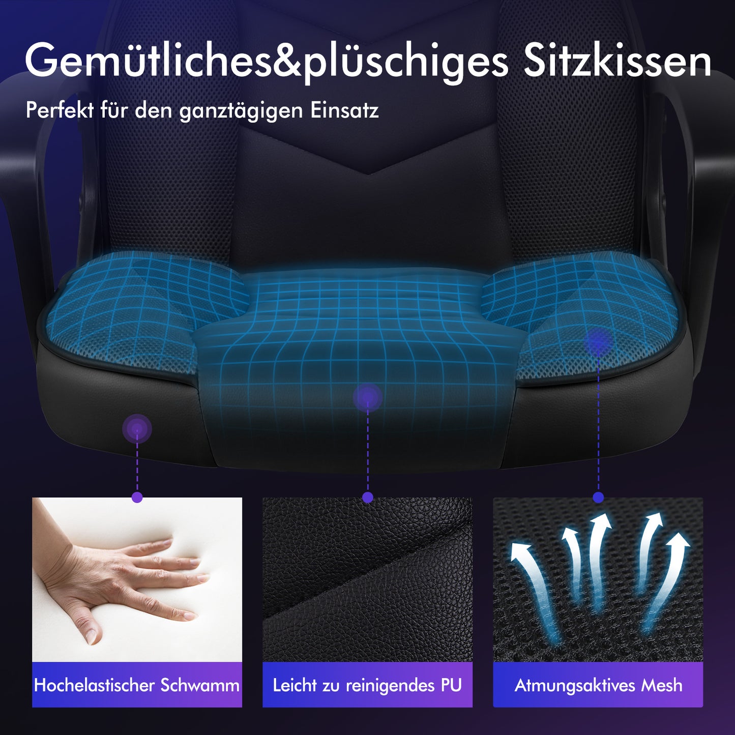 ALFORDSON Gaming Stuhl Racing Büro Ergonomisch Drehbar Exekutive Computer Sitz