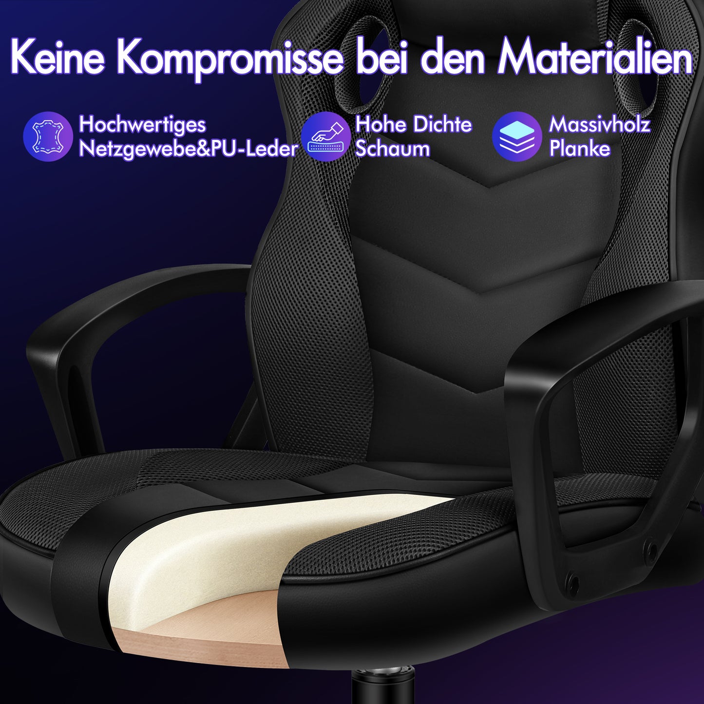 ALFORDSON Gaming Stuhl Racing Büro Ergonomisch Drehbar Exekutive Computer