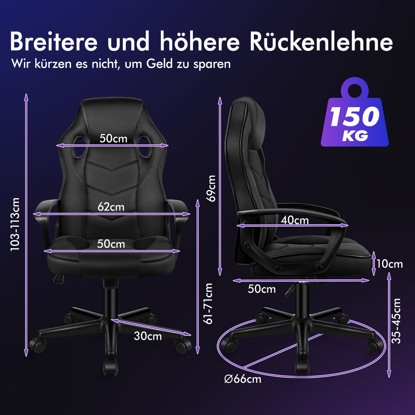 ALFORDSON Gaming Stuhl Racing Büro Ergonomisch Drehbar Exekutive Computer