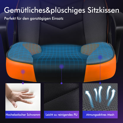 ALFORDSON Gaming Stuhl Racing Büro Ergonomisch Drehbar Exekutive Computer Orange