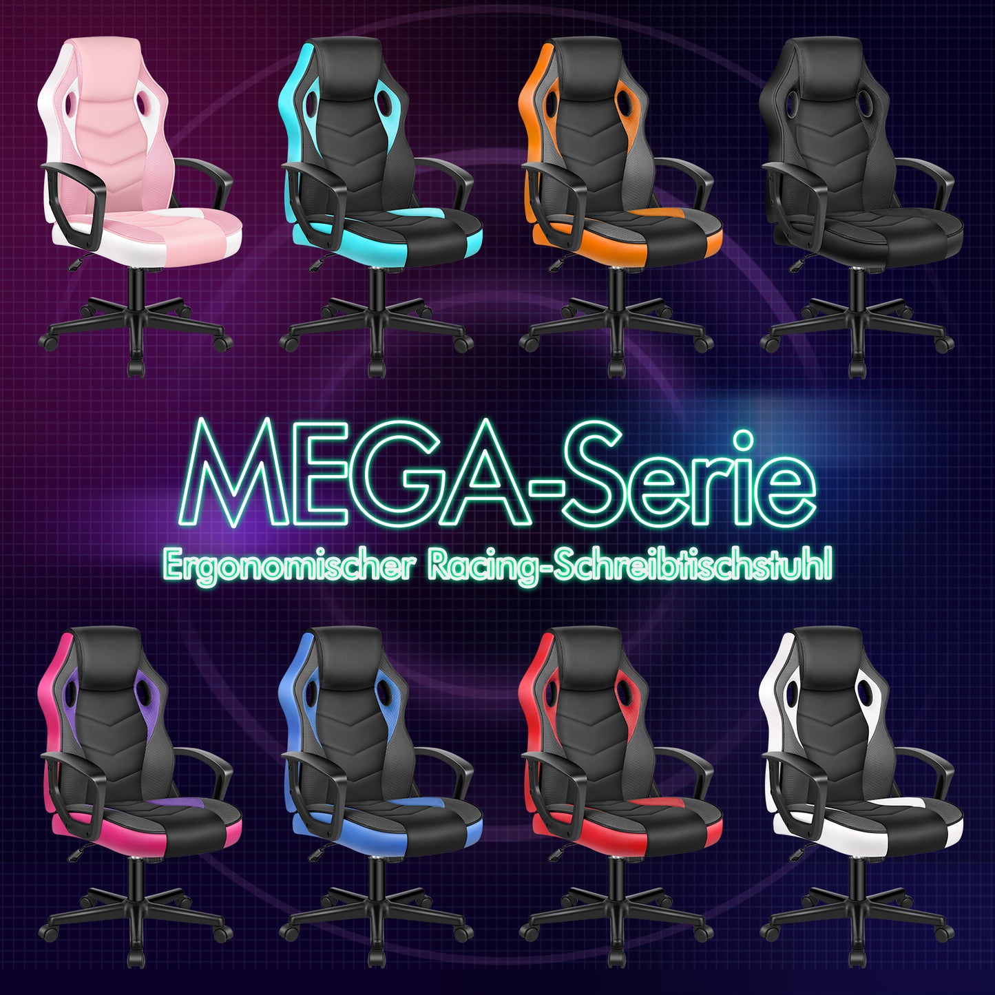 ALFORDSON Gaming Stuhl Racing Büro Ergonomisch Drehbar Exekutive Computer Sitz