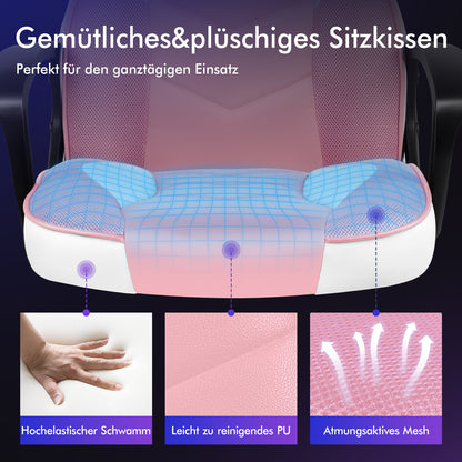 ALFORDSON Gaming Stuhl Racing Büro Ergonomisch Drehbar Exekutive Computer Rosa