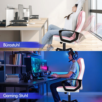 ALFORDSON Gaming Stuhl Racing Büro Ergonomisch Drehbar Exekutive Computer Rosa