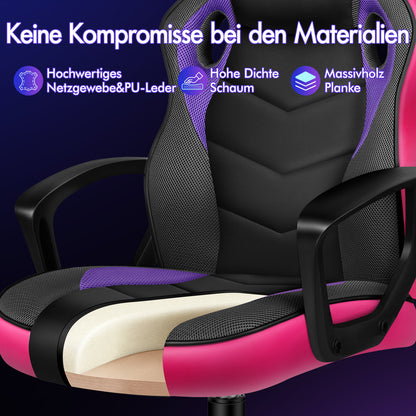ALFORDSON Gaming Stuhl Racing Büro Ergonomisch Drehbar Exekutive Computer Lila