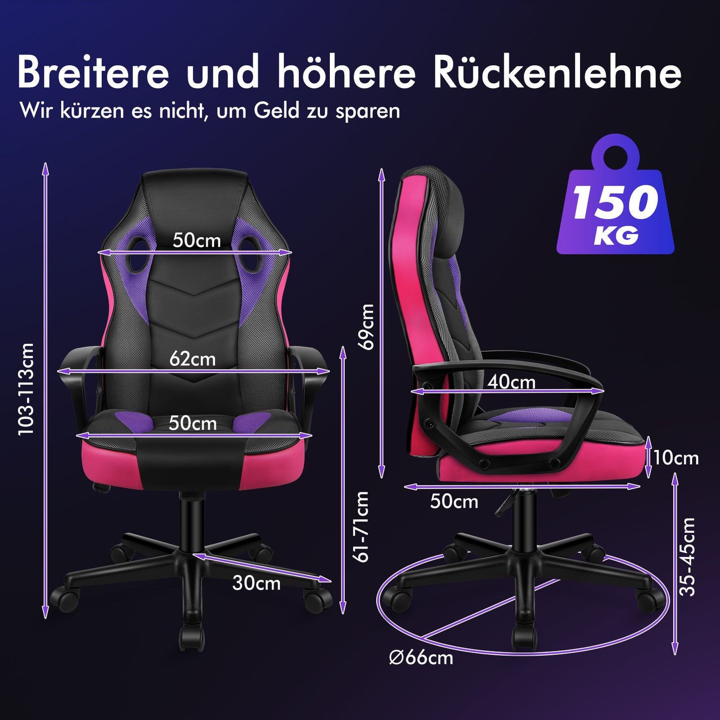 ALFORDSON Gaming Stuhl Racing Büro Ergonomisch Drehbar Exekutive Computer Sitz