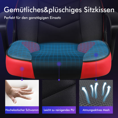 ALFORDSON Gaming Stuhl Racing Büro Ergonomisch Drehbar Exekutive Computer Rot