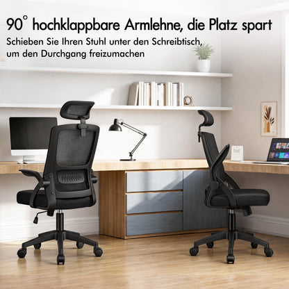 ALFORDSON Mesh-Bürostuhl Executive-Stoffsitz Neigbar für Gaming Renncomputer
