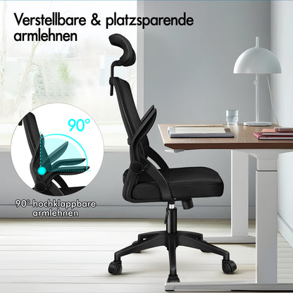 ALFORDSON Mesh-Bürostuhl Executive-Stoffsitz Neigbar für Gaming Renncomputer