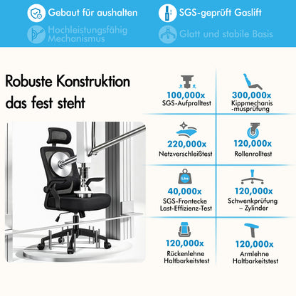 ALFORDSON Mesh-Bürostuhl Executive-Stoffsitz Neigbar für Gaming Renncomputer