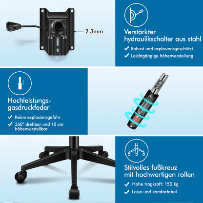 ALFORDSON Mesh-Bürostuhl Executive-Stoffsitz Neigbar für Gaming Renncomputer