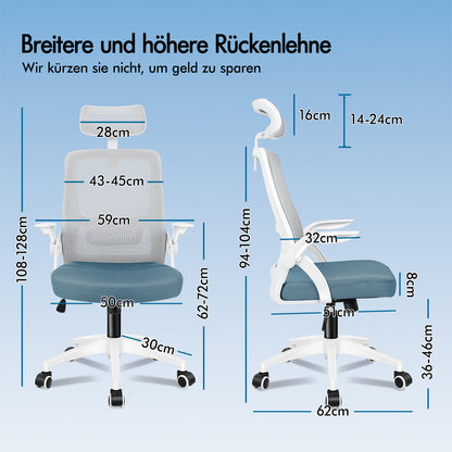 ALFORDSON Mesh Office Chair Executive Fabric Seat Reclining for Gaming Racing Computer