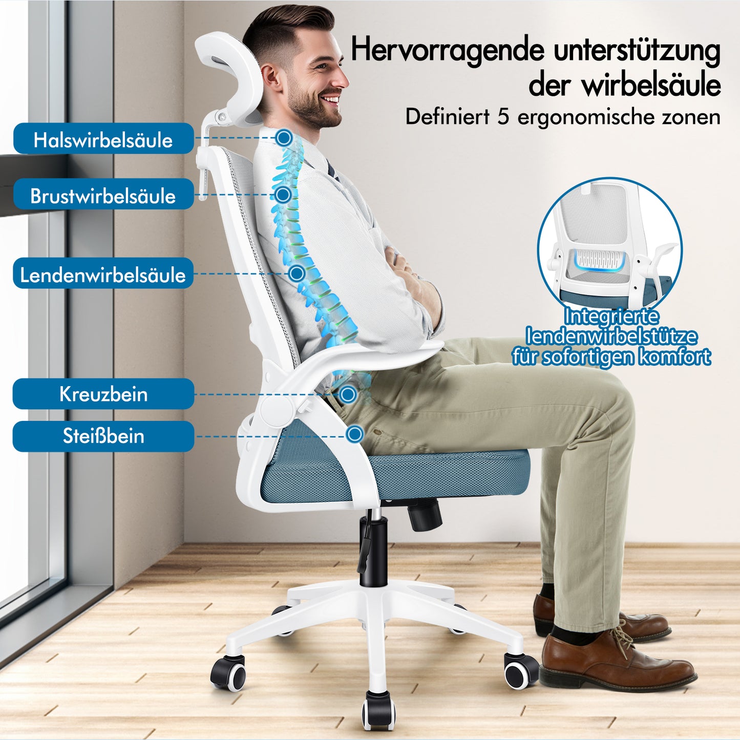 ALFORDSON Mesh Bürostuhl Computer Sitz Executive Studie Arbeit Gaming