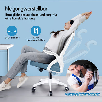ALFORDSON Mesh Office Chair Executive Fabric Seat Reclining for Gaming Racing Computer