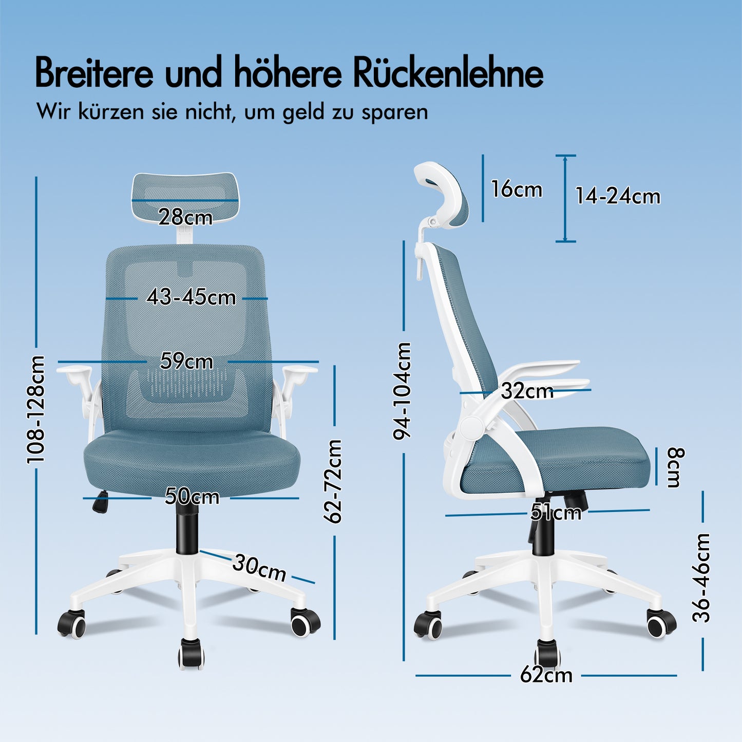 ALFORDSON Mesh Office Chair Executive Fabric Seat Reclining for Gaming Racing Computer