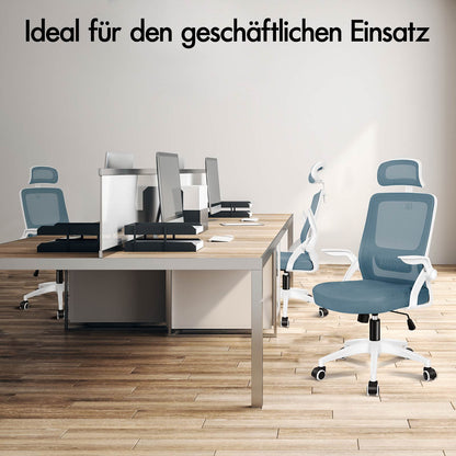 ALFORDSON Mesh-Bürostuhl Executive-Stoffsitz Neigbar für Gaming Renncomputer