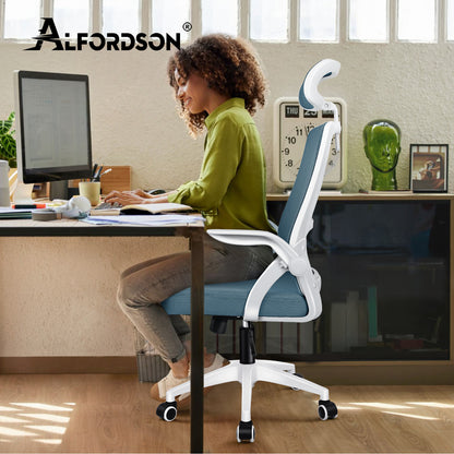 ALFORDSON Mesh Office Chair Executive Fabric Seat Reclining for Gaming Racing Computer