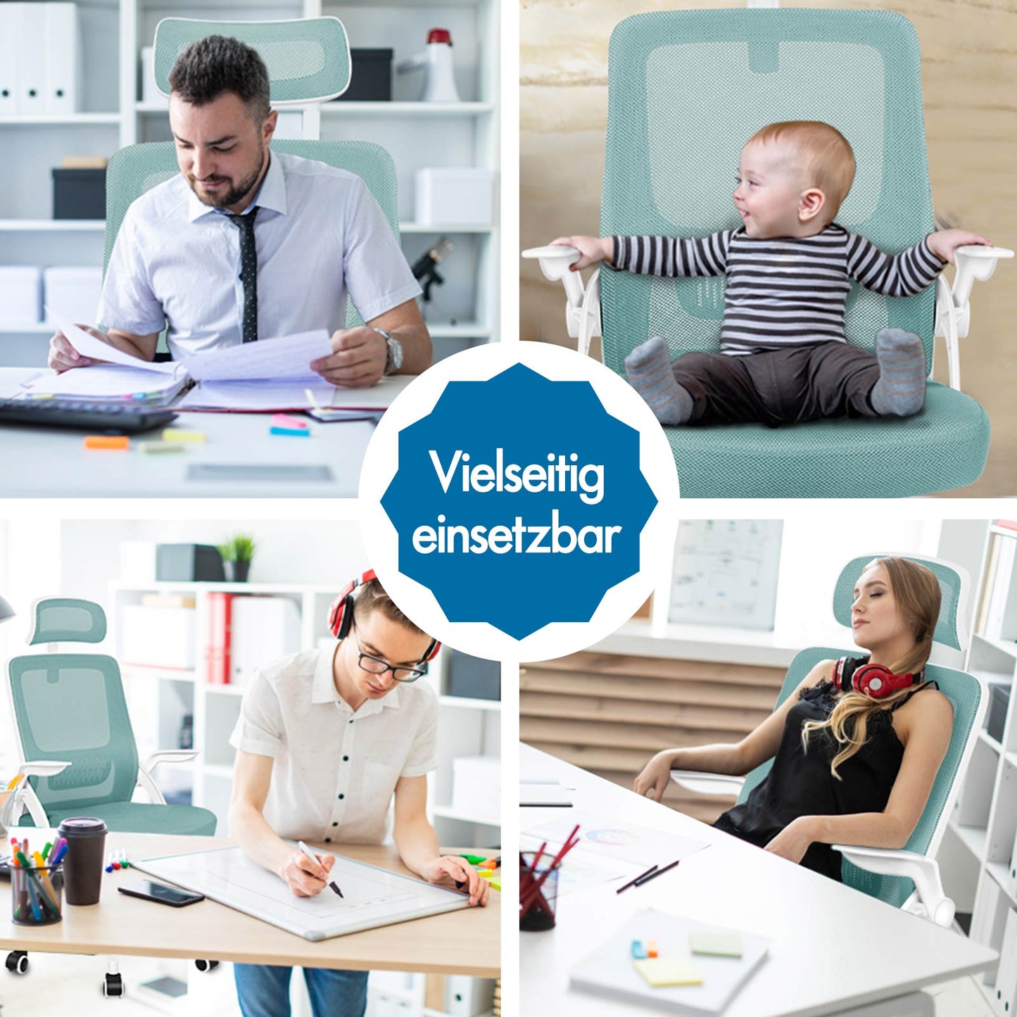 ALFORDSON Mesh Bürostuhl Computer Sitz Executive Studie Arbeit Gaming