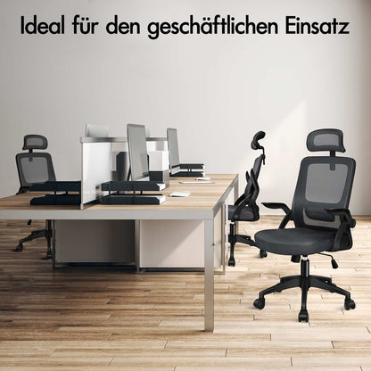 ALFORDSON Mesh-Bürostuhl Executive-Stoffsitz Neigbar für Gaming Renncomputer