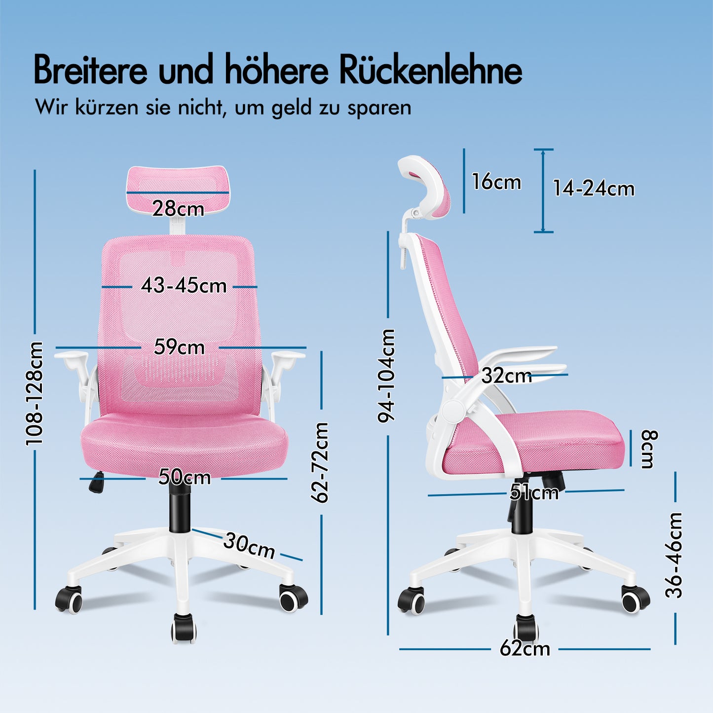 ALFORDSON Mesh Office Chair Executive Fabric Seat Reclining for Gaming Racing Computer