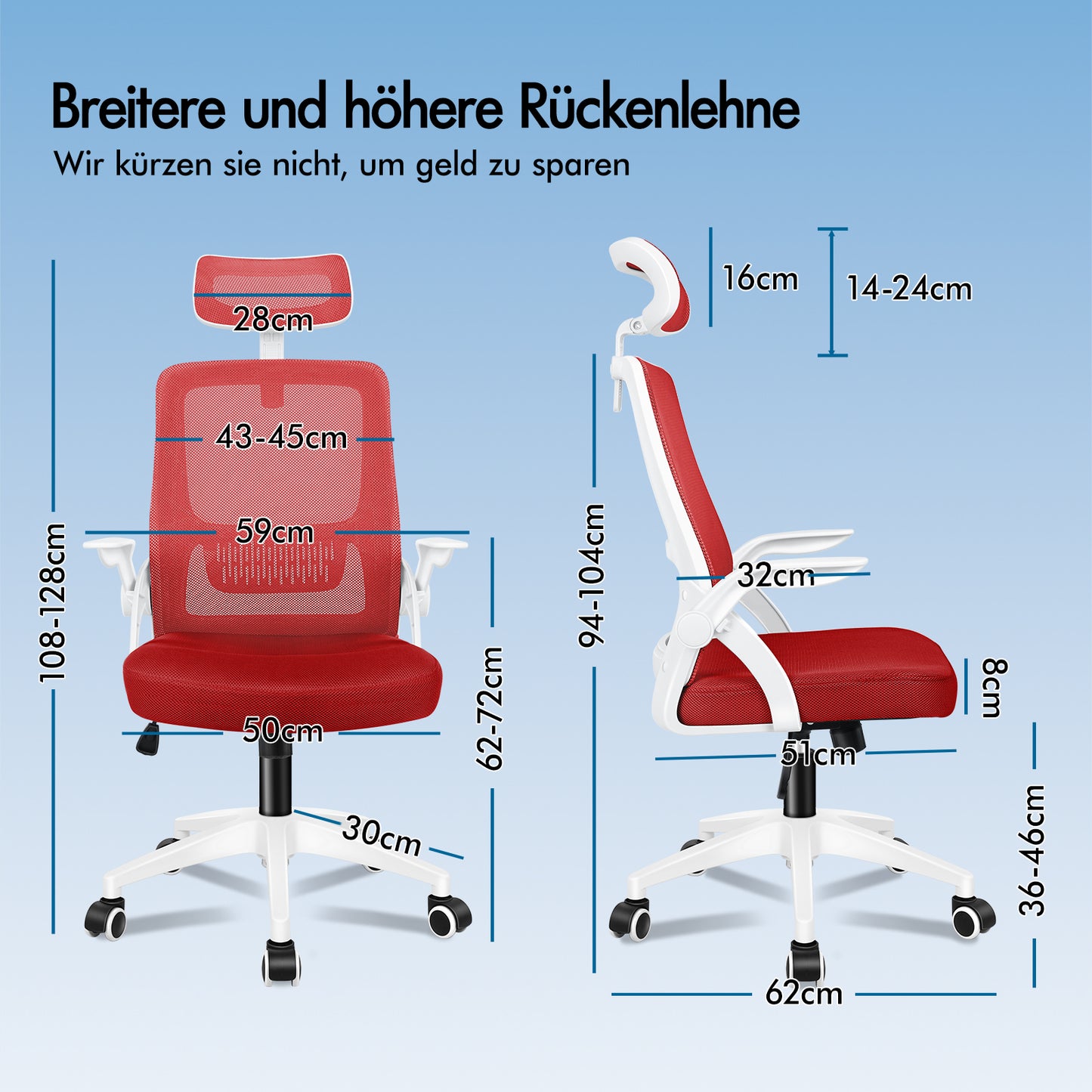 ALFORDSON Mesh Office Chair Executive Fabric Seat Reclining for Gaming Racing Computer