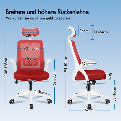 ALFORDSON Mesh Office Chair Executive Fabric Seat Reclining for Gaming Racing Computer