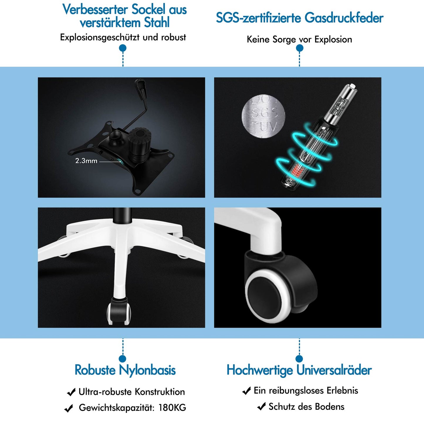 ALFORDSON Mesh Bürostuhl Computer Sitz Executive Studie Arbeit Gaming