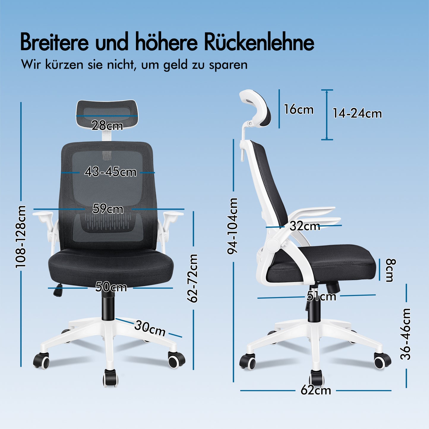 ALFORDSON Mesh Office Chair Executive Fabric Seat Reclining for Gaming Racing Computer