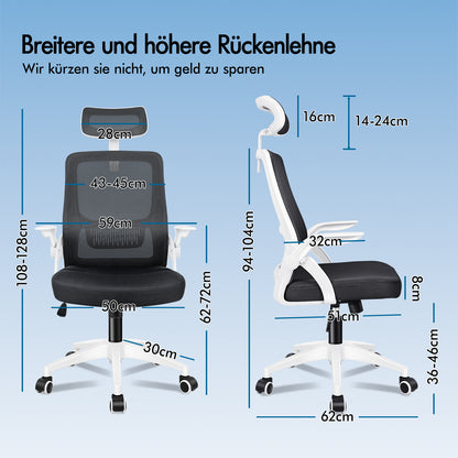ALFORDSON Mesh Office Chair Executive Fabric Seat Reclining for Gaming Racing Computer
