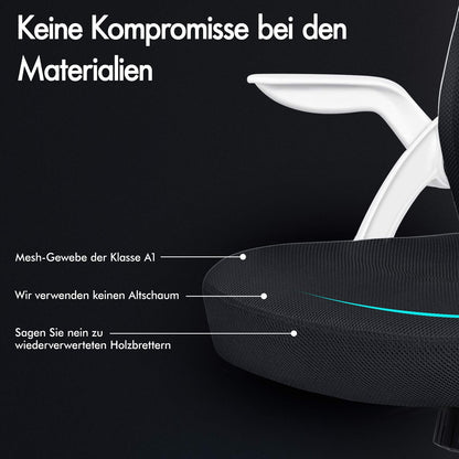 ALFORDSON Mesh-Bürostuhl Executive-Stoffsitz Neigbar für Gaming Renncomputer
