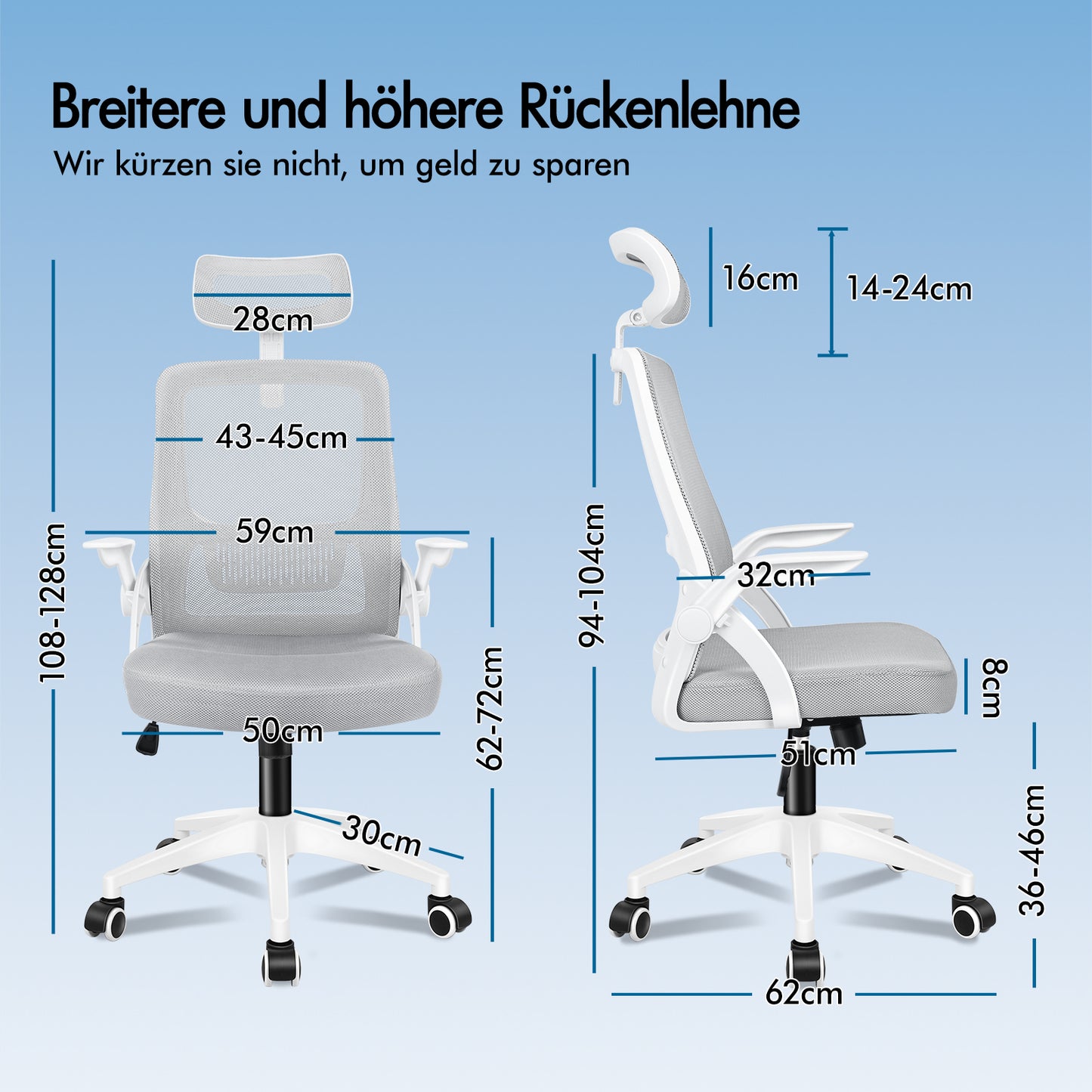 Silla de oficina ALFORDSON de malla con asiento ejecutivo de tela reclinable para juegos, carreras y ordenador