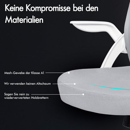 ALFORDSON Mesh-Bürostuhl Executive-Stoffsitz Neigbar für Gaming Renncomputer