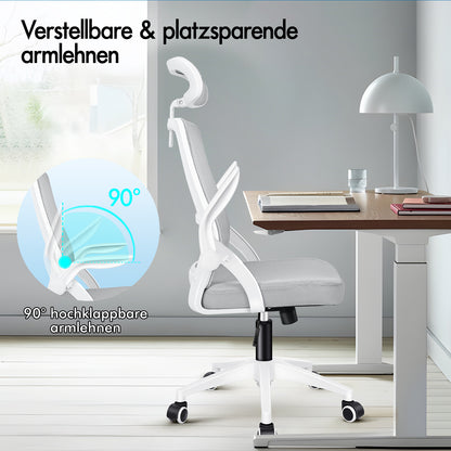 Silla de oficina ALFORDSON de malla con asiento ejecutivo de tela reclinable para juegos, carreras y ordenador