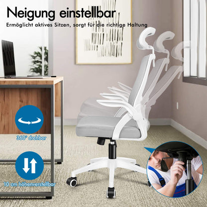 ALFORDSON Mesh-Bürostuhl Executive-Stoffsitz Neigbar für Gaming Renncomputer