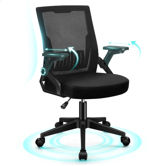 ALFORDSON Mesh Bürostuhl Executive Computer Liege Stoff Racing Sitz Arbeit, Conrad, Schwarz