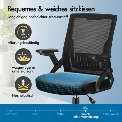 ALFORDSON Mesh Bürostuhl Executive Computer Liege Stoff Racing Sitz Arbeit, Conrad, Schwarz