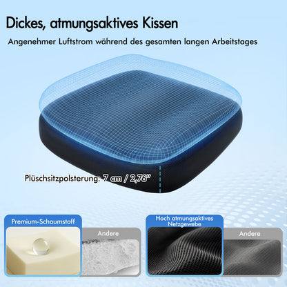ALFORDSON Mesh Bürostuhl Executive Computer Liege Stoff Racing Sitz Arbeit, Keldon, Schwarz