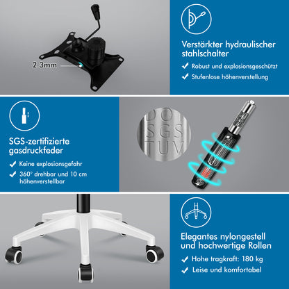 ALFORDSON Mesh Bürostuhl Executive Computer Liege Stoff Racing Sitz Arbeit, Keldon, Schwarz & Weiß
