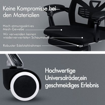 ALFORDSON Mesh Bürostuhl Gaming Executive Sitz Verstellbare Fußstütze Liege