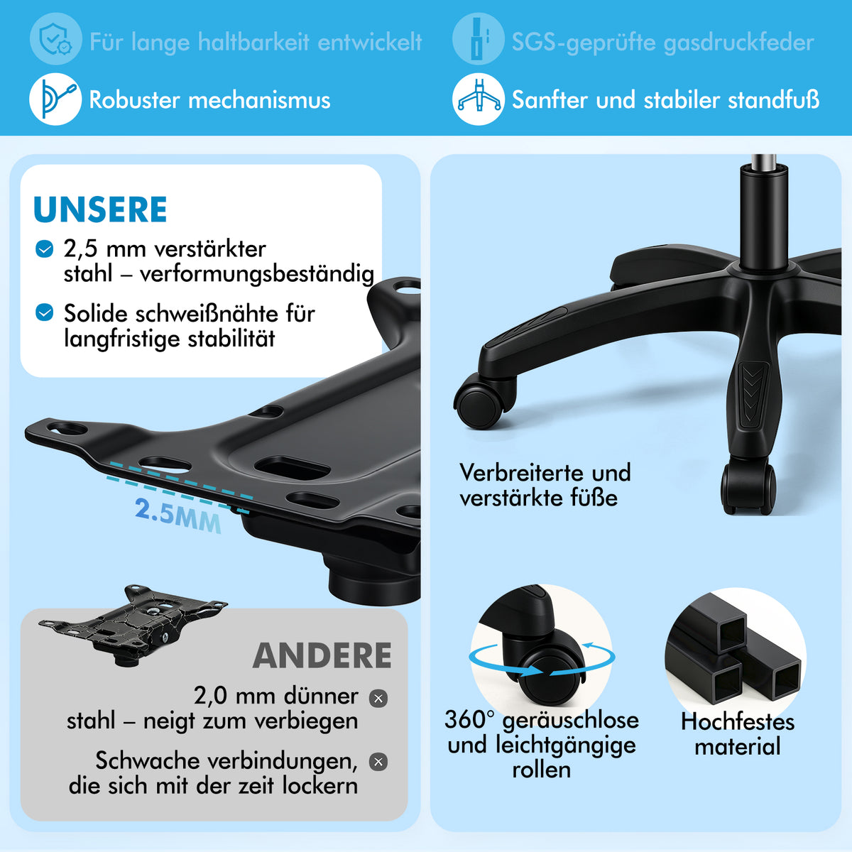 ALFORDSON Mesh Bürostuhl Executive Computer Liege Stoff Racing Sitz Arbeit, Nova, Schwarz