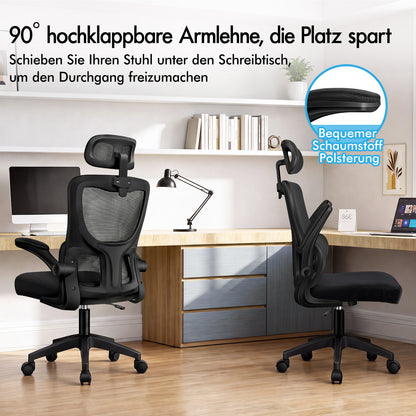 ALFORDSON Netzgewebe Bürostuhl Gaming Führungskräfte Computer Sitz Arbeit, Nyles, Schwarz