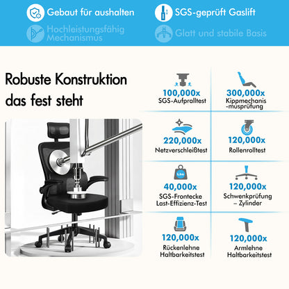 ALFORDSON Netzgewebe Bürostuhl Gaming Führungskräfte Computer Sitz Arbeit, Nyles, Schwarz