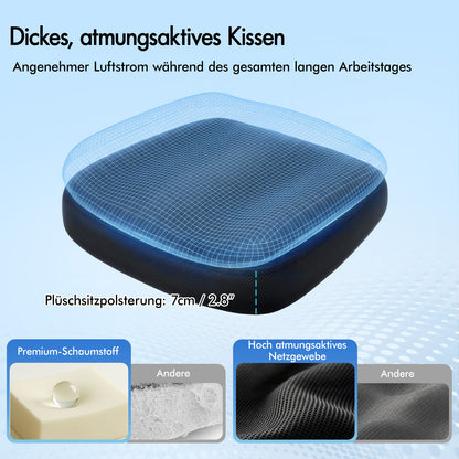 ALFORDSON Mesh Bürostuhl Executive Computer Liege Stoff Racing Sitz Arbeit, Wale, Schwarz