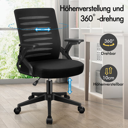 ALFORDSON Mesh Bürostuhl Executive Computer Liege Stoff Racing Sitz Arbeit, Wale, Schwarz